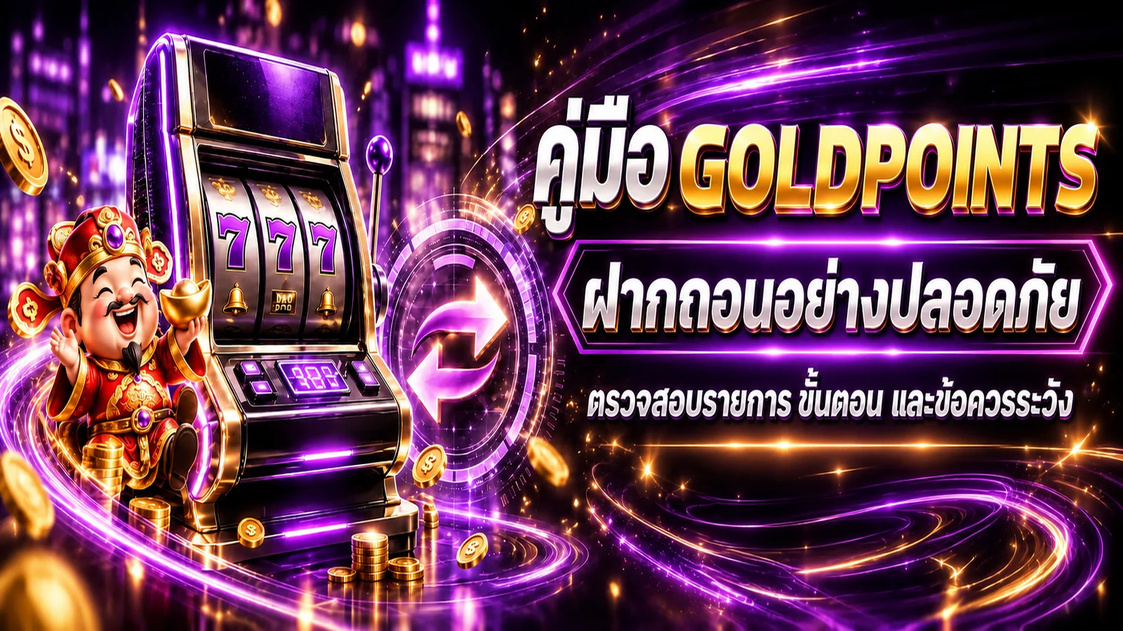 คู่มือ GOLDPOINTS ฝากถอนอย่างปลอดภัย ขั้นตอนและข้อควรระวัง